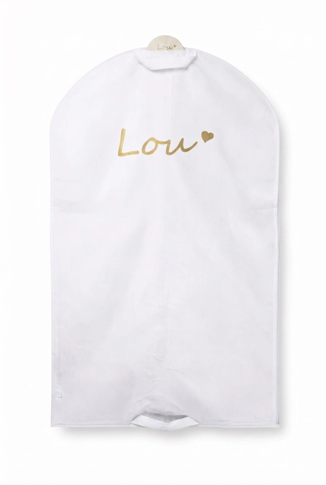 Lou – short white garment bag