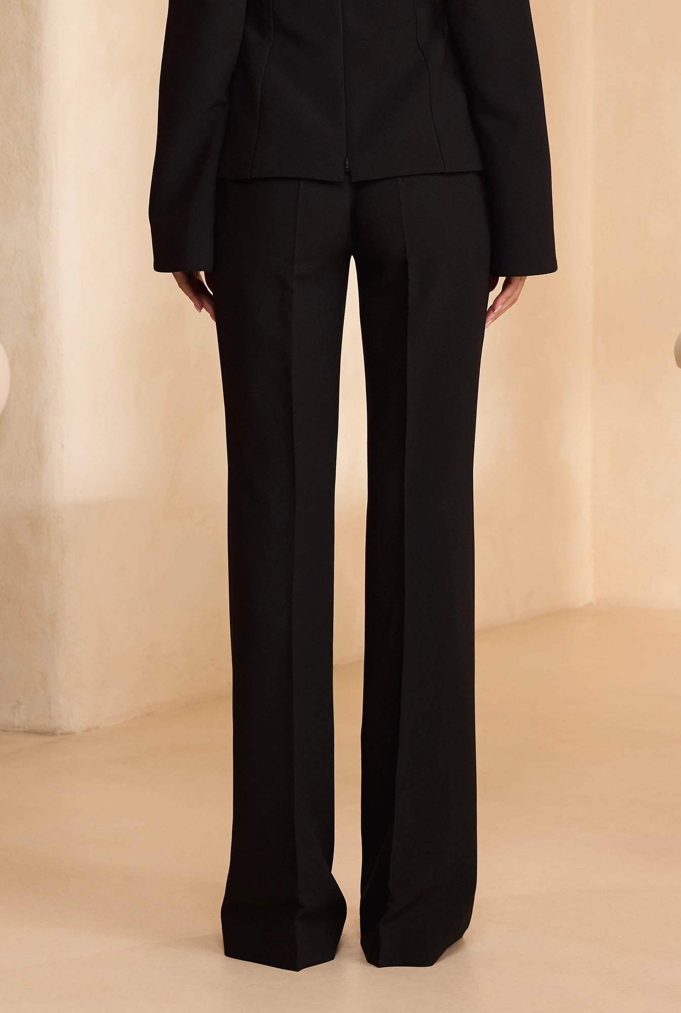 Quelo – black trousers with flared legs