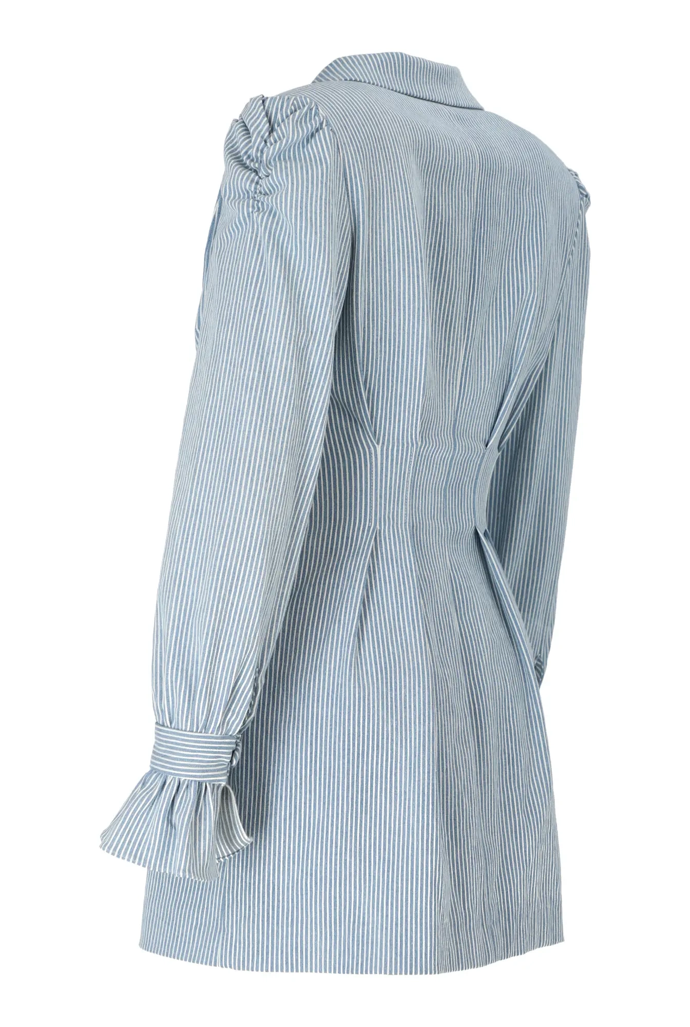 Vari - Blue denim mini dress with neckline