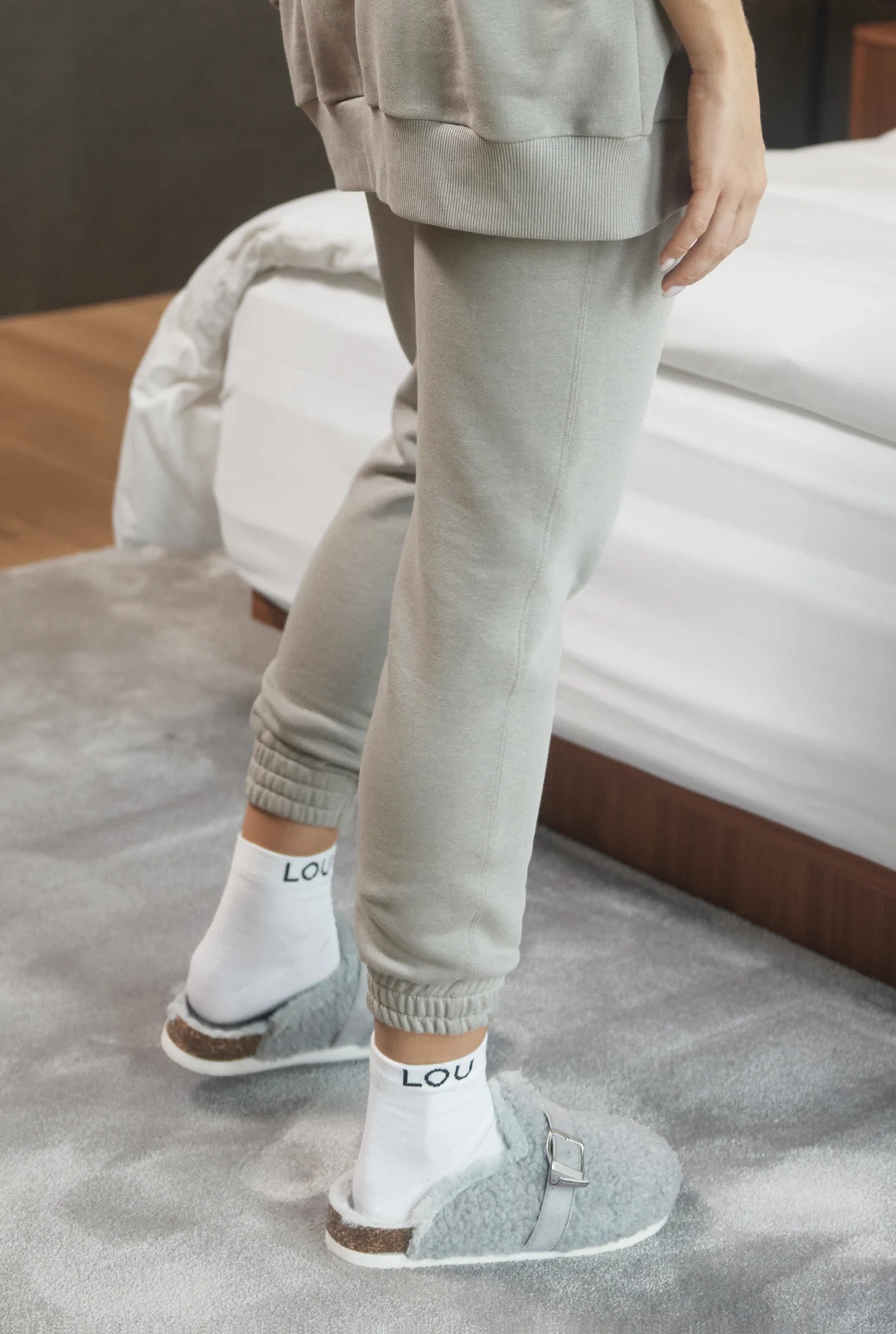 Zorca Pants - Ash Gray, Elastic Pants