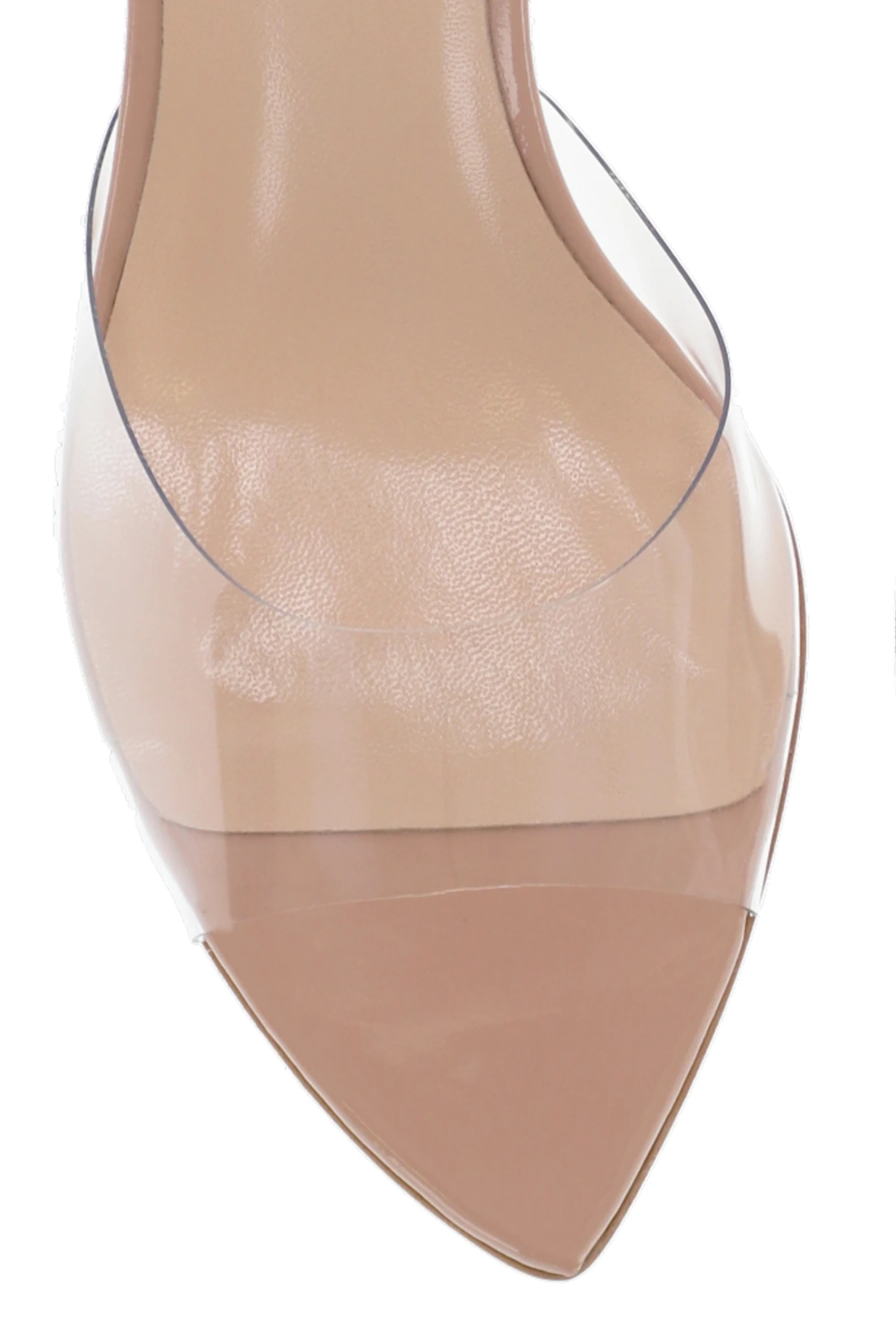 Femi - Light pink heeled shoes with transparent strap