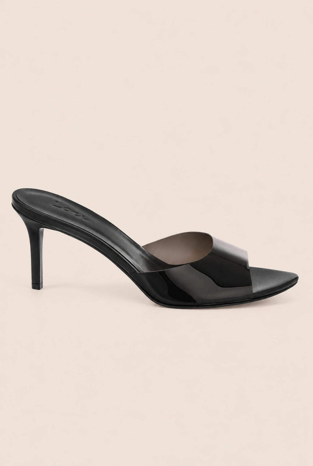 Femi - Black heels with transparent strap