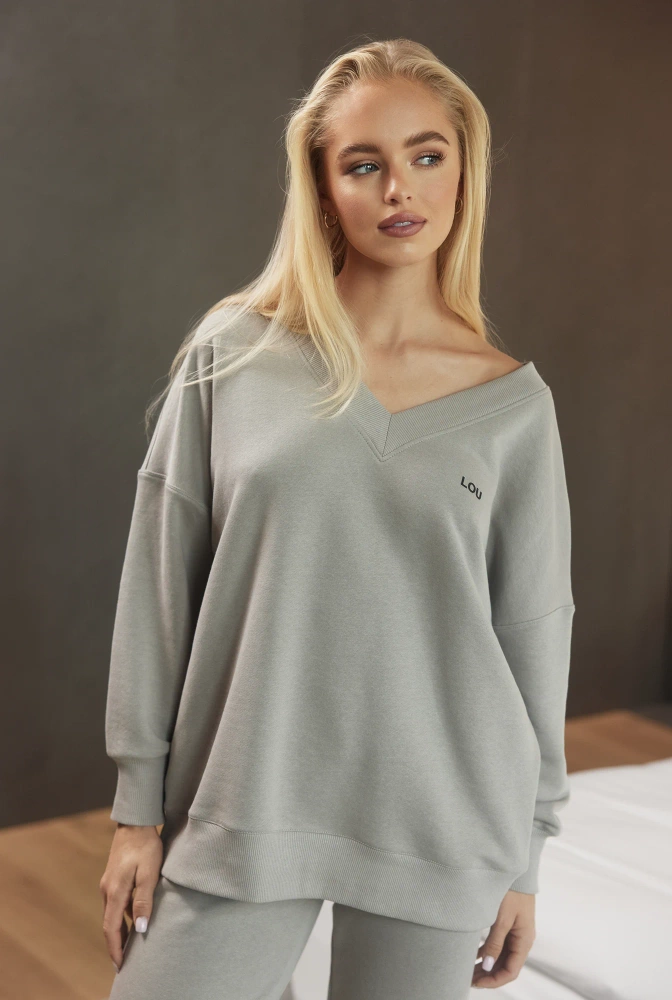 Zorca - ash-colored everyday sweatshirt