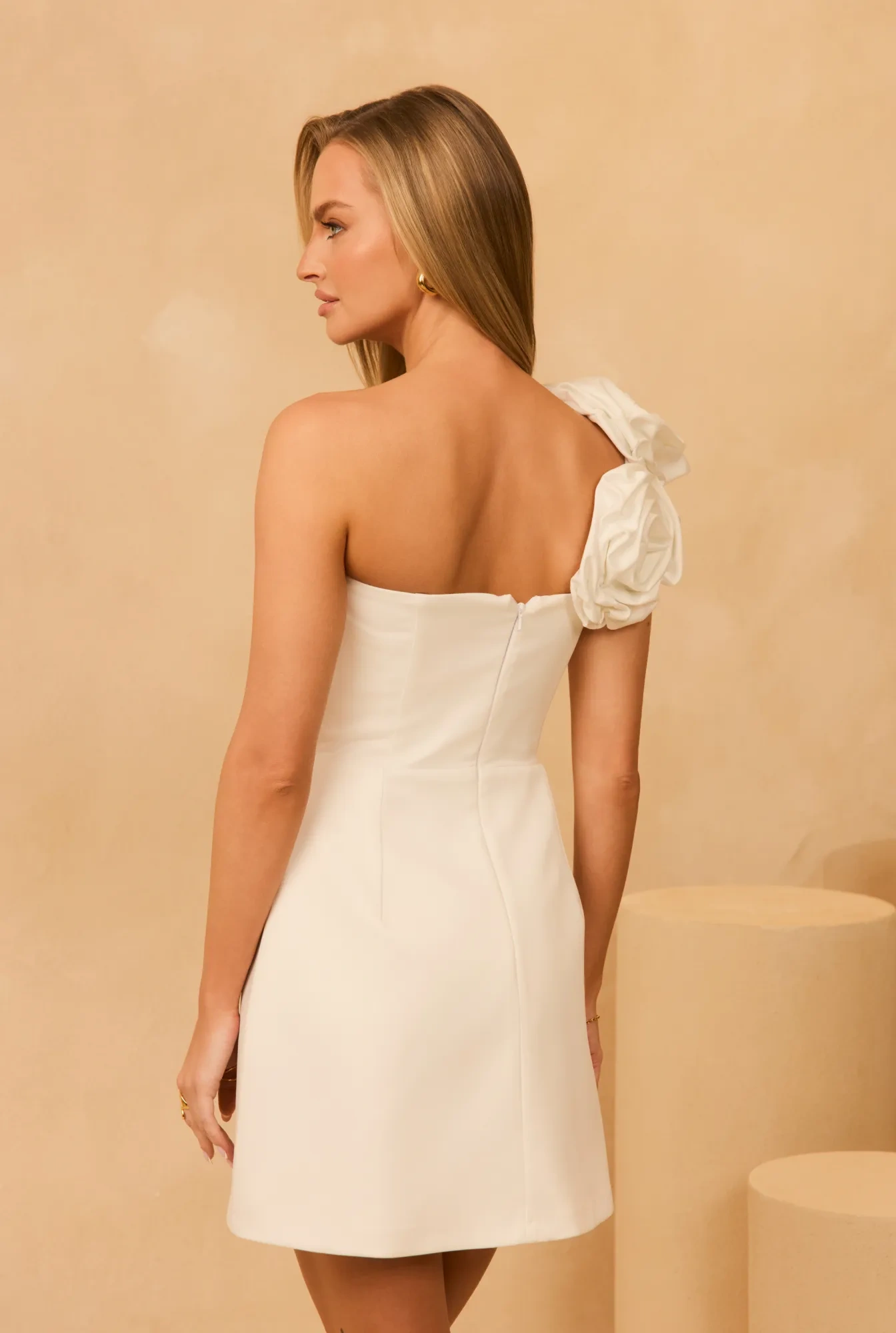 Tinsley – corset mini dress with hand-arranged flowers