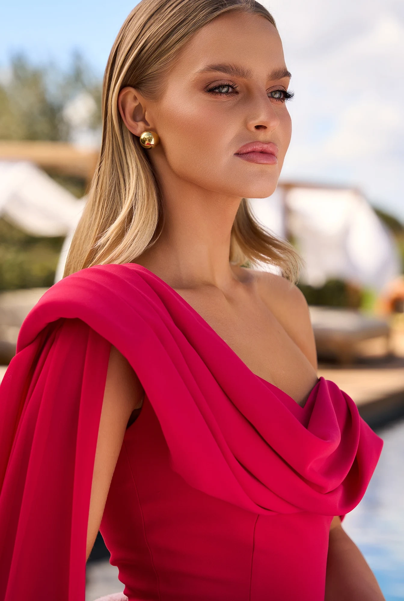 Muse - gold plated steel earrings