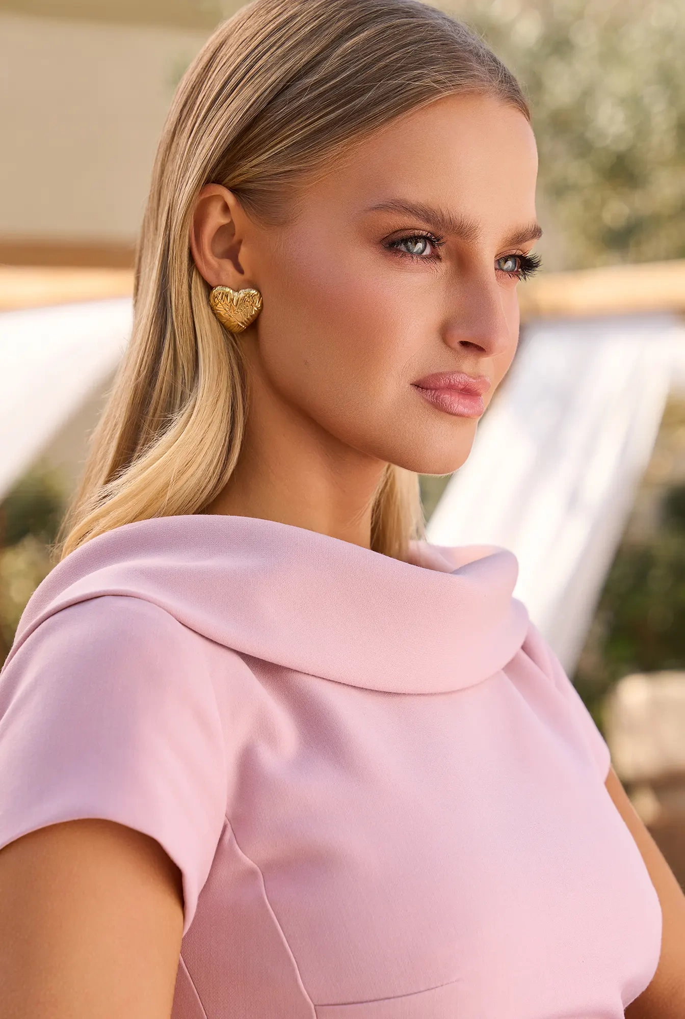 Kany - gold plated steel earrings