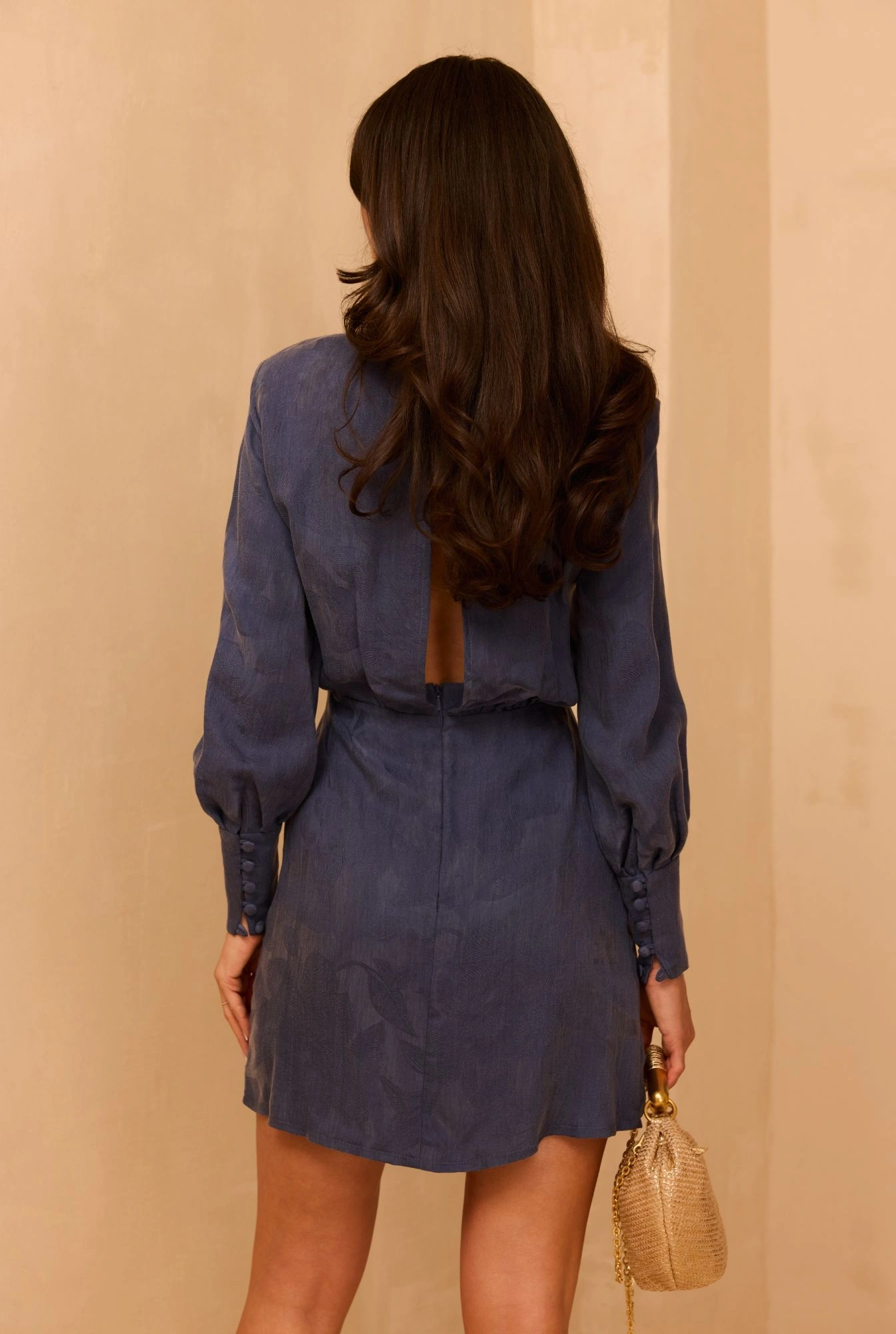 Poppy - Mini Blue Floral Print Dress
