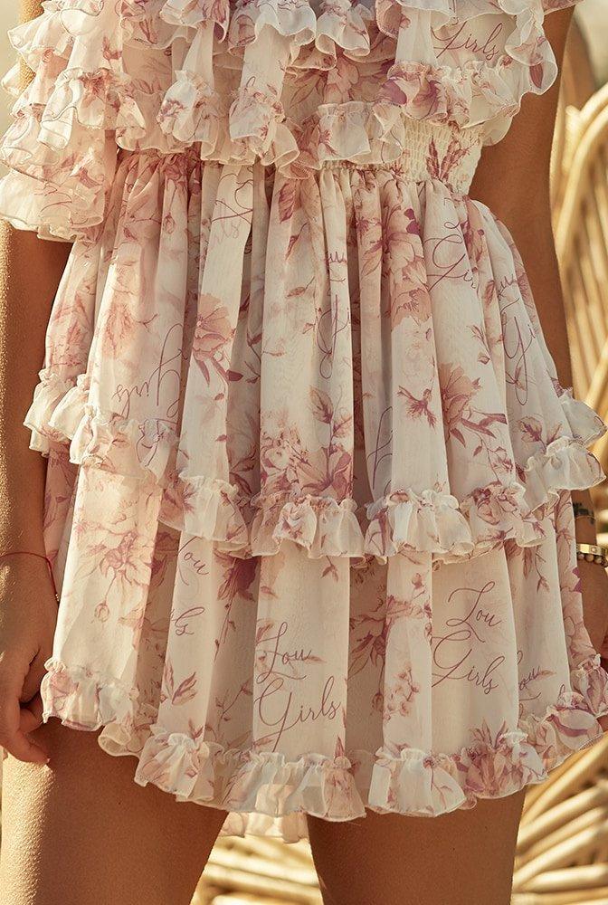 Adora - a delicate, asymmetrical dress made of logged fabric