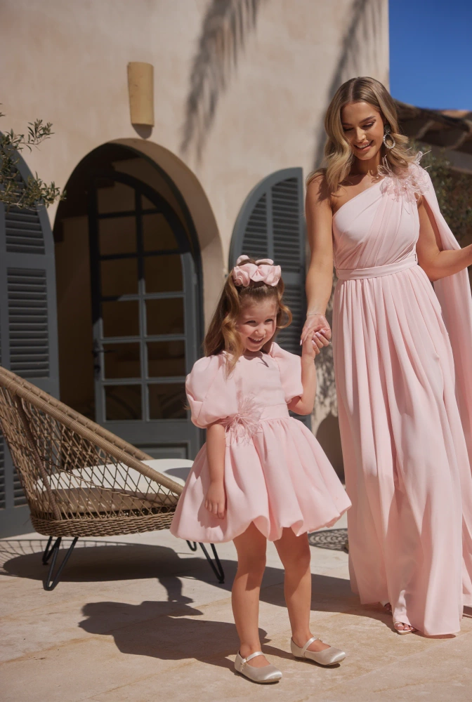 Nela - Children's Dress with Buffs and Bombshell Bottom + Decorative Hair Eraser.