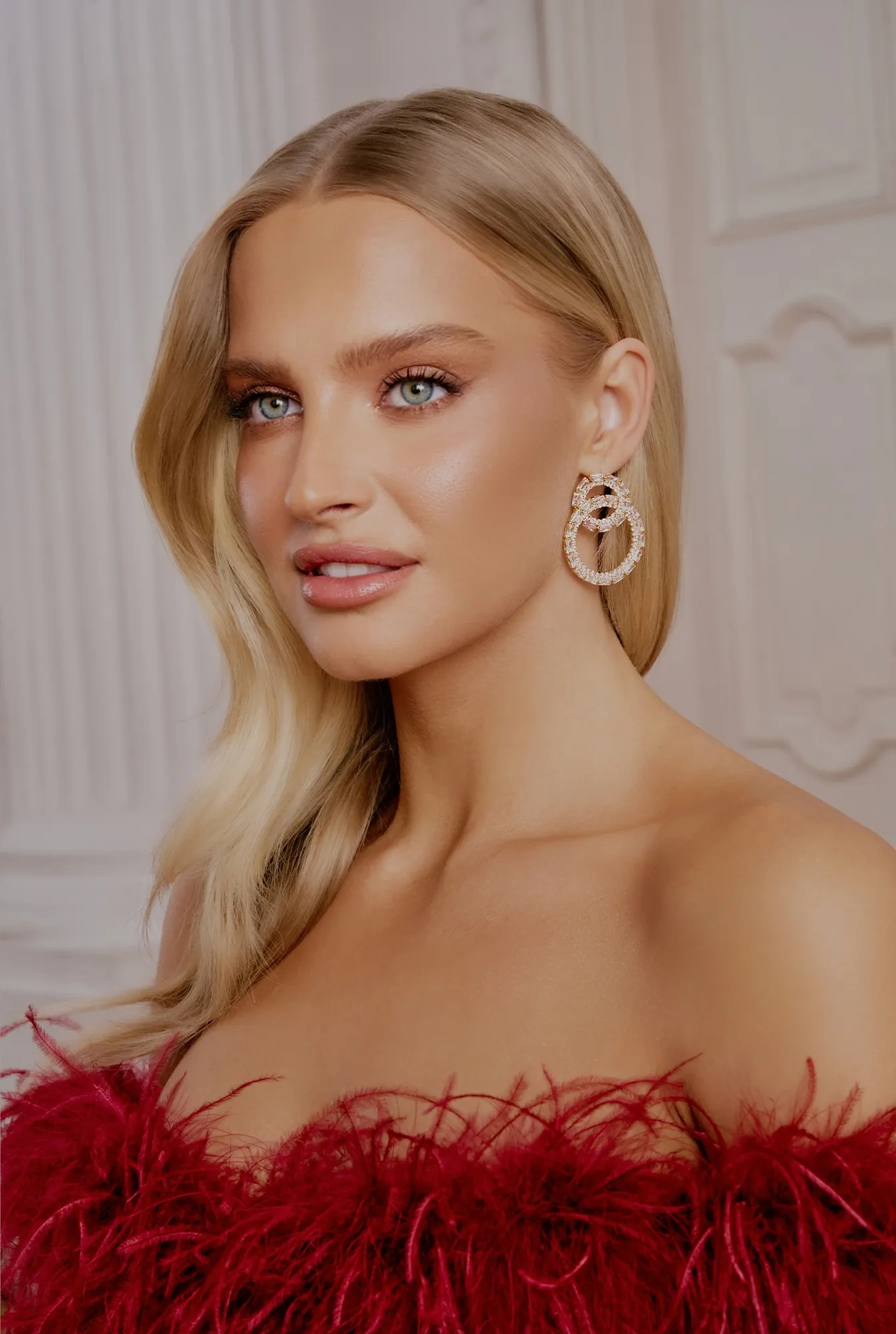 Doly - gold-plated earrings with zircons