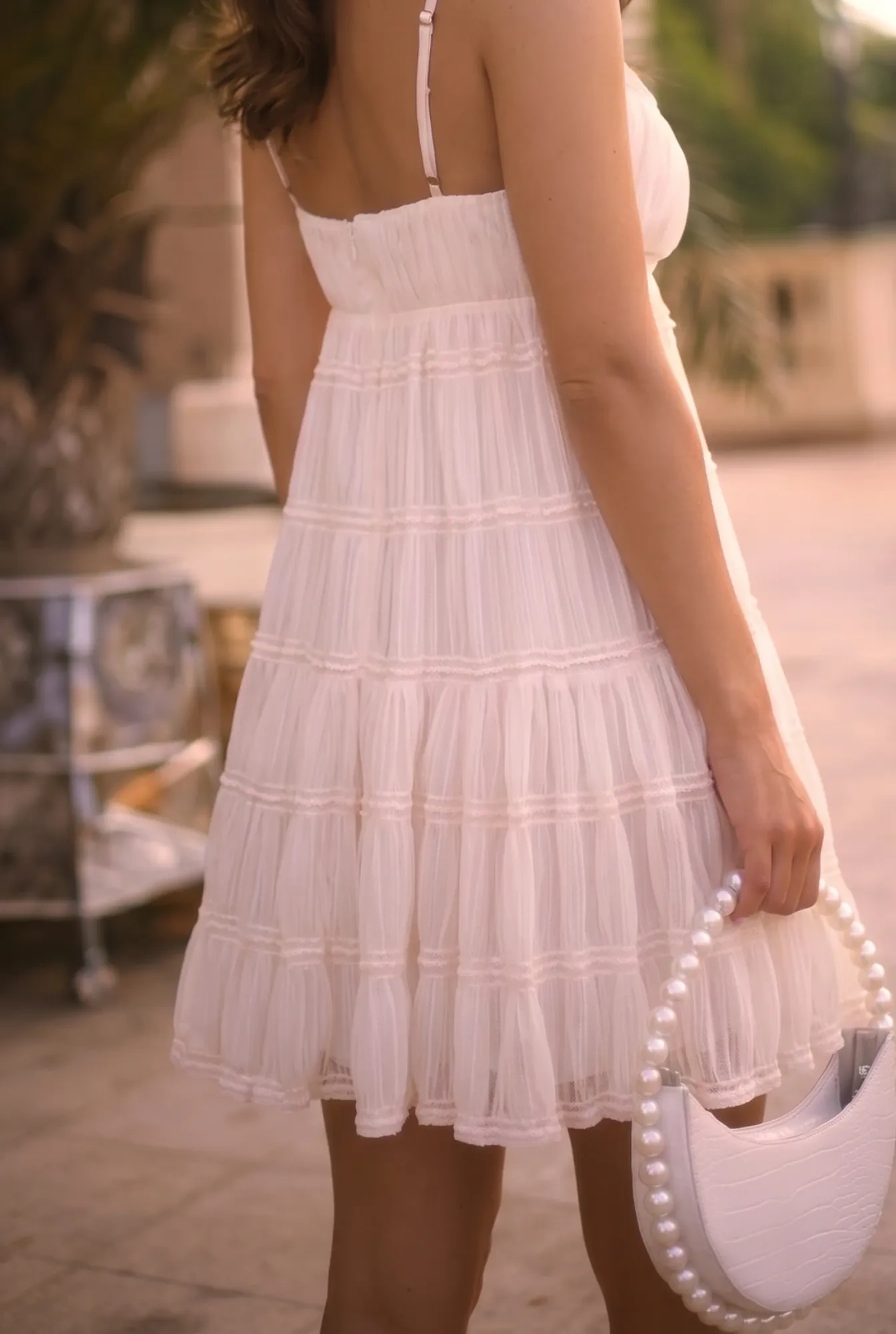 Rumi - airy mini dress in sand colors