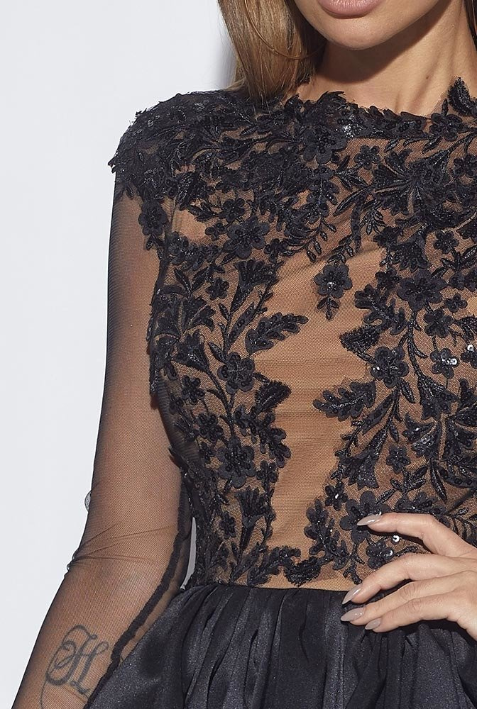 ODILLA - FERN BLACK DRESS