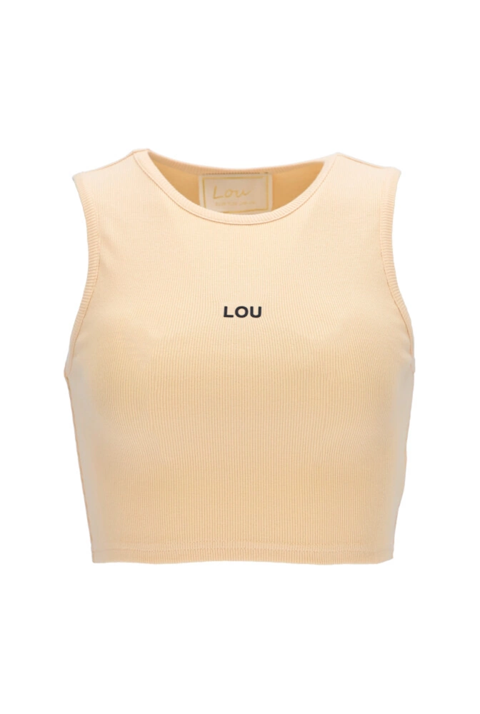 Saura - a short cream strapless top